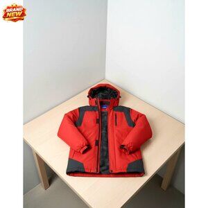 Men's Waterproof Ski Jacket with Hood, Fleece Lined for Winter Sports